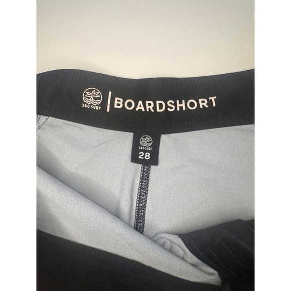 Men's 360 Surf Swim Trunks Shorts Size 28 Black Blue - Picture 3 of 3